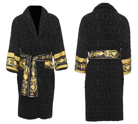 black and gold versace robe